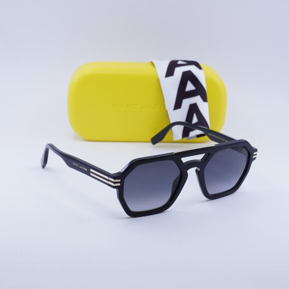 Marc Jacobs MARC 587/S 0807 9O Geometric Sunglasses - Black\Gray Gradient - Picture 5 of 10
